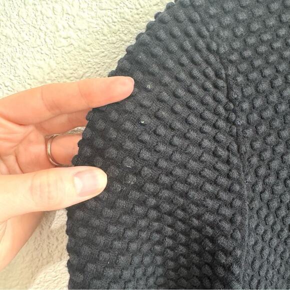 Cos Women's Large Pullover Sweater Textured Black Casual Cotton Comfy Minimal - Picture 9 of 9